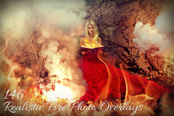 146 Realistic Fire Photo Overlays