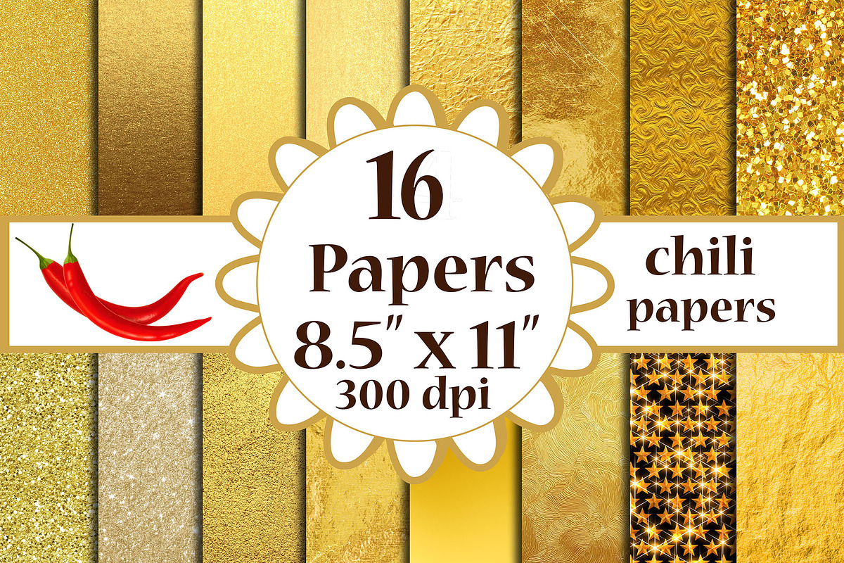 Gold Textures Gold Foil background in Textures - product preview 8