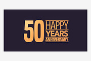 50 years anniversary vector icon