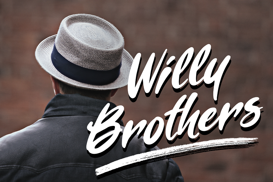 Willy Brothers in Script Fonts - product preview 8