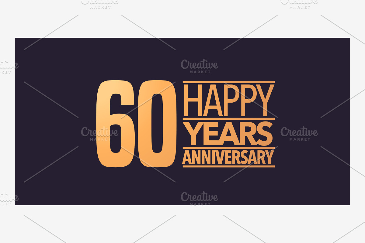 60 years anniversary vector icon in Illustrations - product preview 8