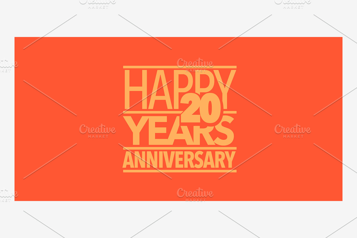 20 years anniversary vector icon in Illustrations - product preview 8