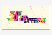 20 years anniversary vector logo