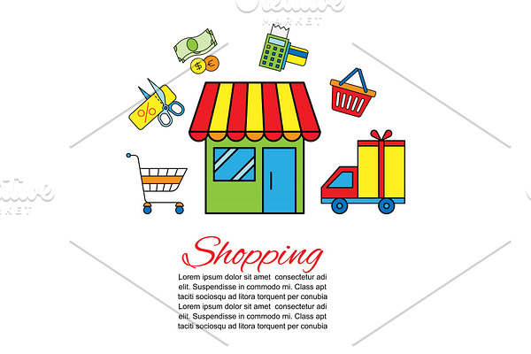 Shopping vector illustration of