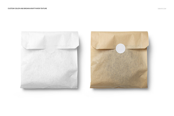 Sandwich Snack Paper Bag Mockup Set in Product Mockups - product preview 2