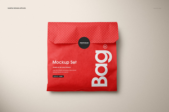 Sandwich Snack Paper Bag Mockup Set in Product Mockups - product preview 5