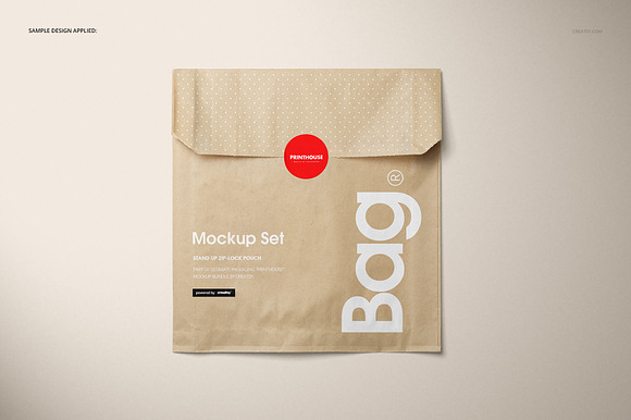 Sandwich Snack Paper Bag Mockup Set in Product Mockups - product preview 12