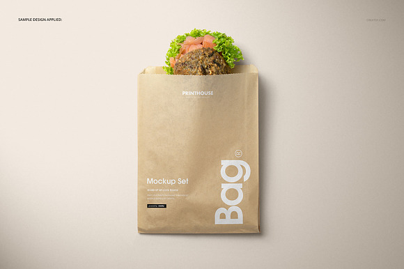 Sandwich Snack Paper Bag Mockup Set in Product Mockups - product preview 14