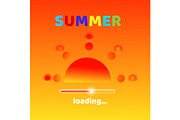 Summer is loading creative graphic