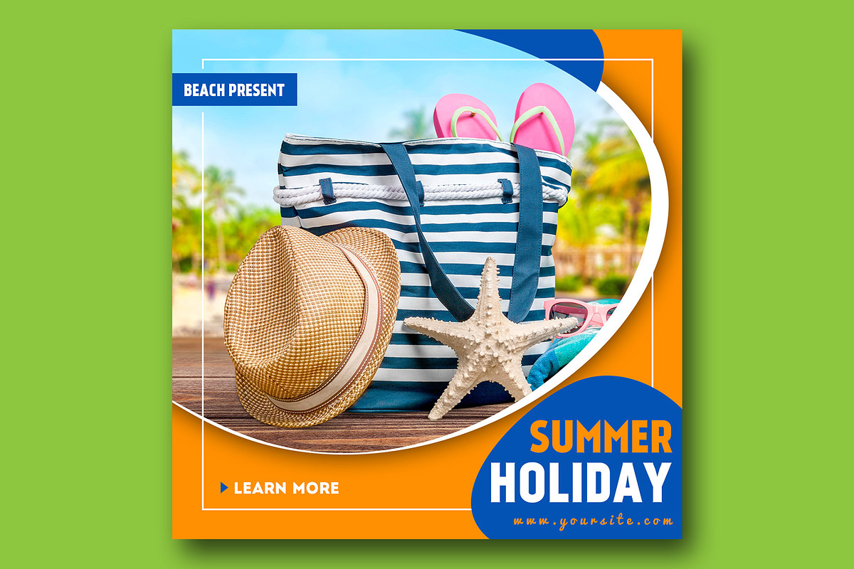 Summer Instagram Banner in Instagram Templates - product preview 8
