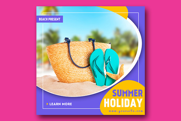 Summer Instagram Banner in Instagram Templates - product preview 1