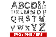 Ornament Font SVG / Alphabet