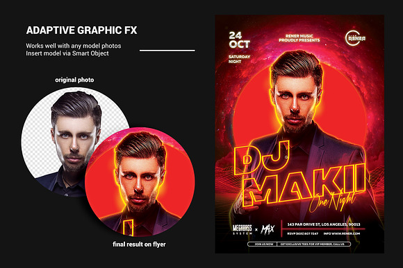 Techno DJ Flyer Template in Flyer Templates - product preview 5