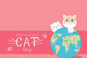 International cat day design