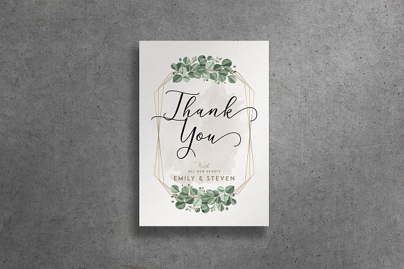 Floral Wedding Invitation Suite in Wedding Templates - product preview 3