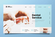 Dental Clinic Header PSD and AI