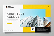 Architect Agency Header PSD and AI