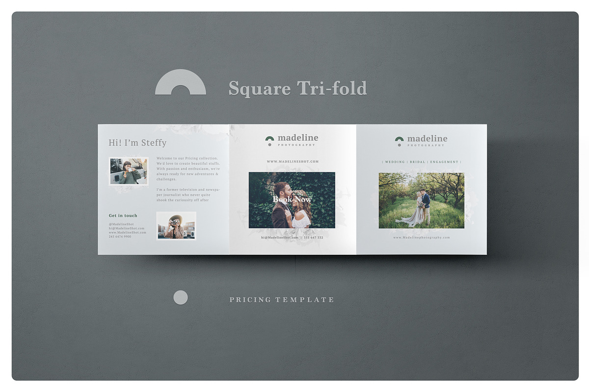 Photography Price List Trifold in Brochure Templates - product preview 8