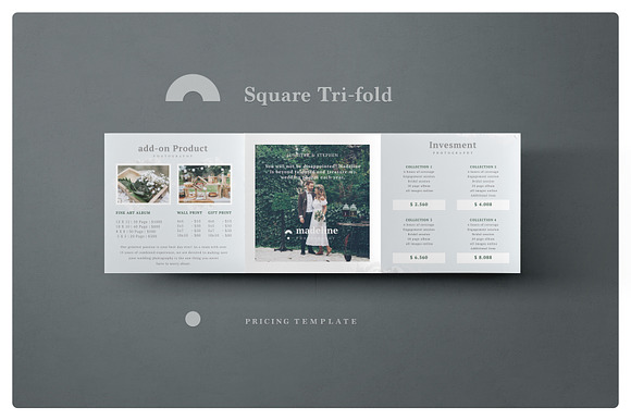Photography Price List Trifold in Brochure Templates - product preview 1