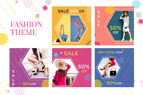 10 Summer Fashion Sale Banner in Facebook Templates - product preview 1