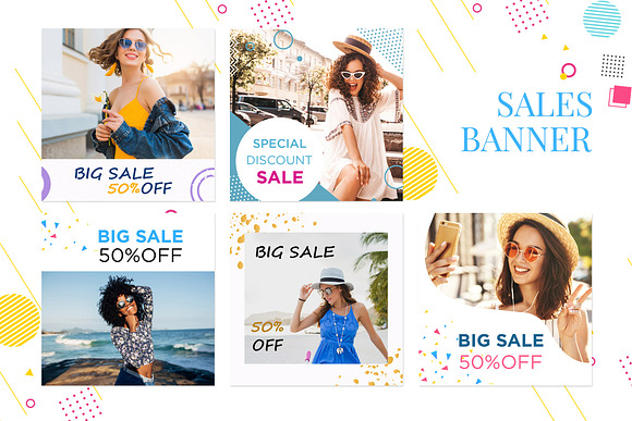 10 Summer Fashion Sale Banner in Facebook Templates - product preview 2