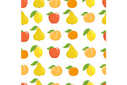 Fruits set seamless pattern