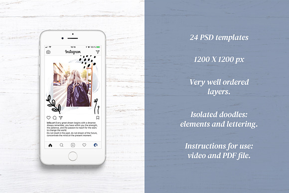 Instagram Watercolor Posts Pack 2 in Instagram Templates - product preview 5