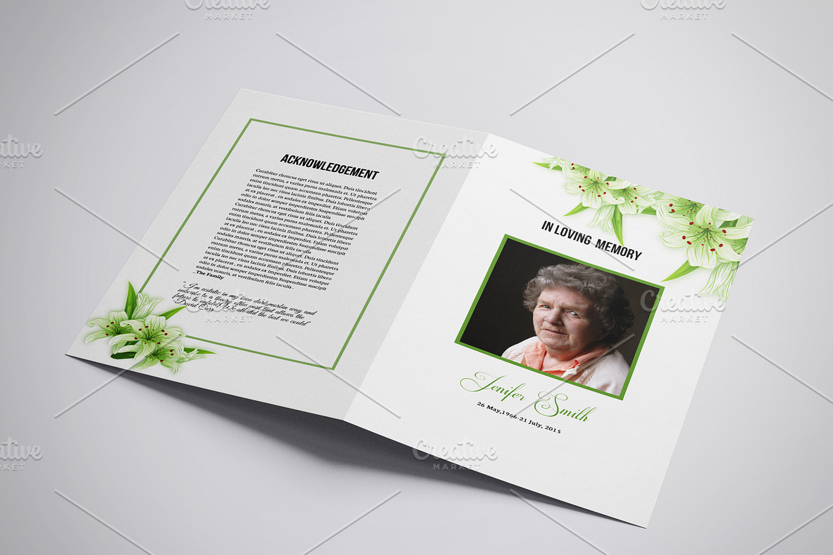 Funeral Program Template - V896 in Brochure Templates - product preview 8