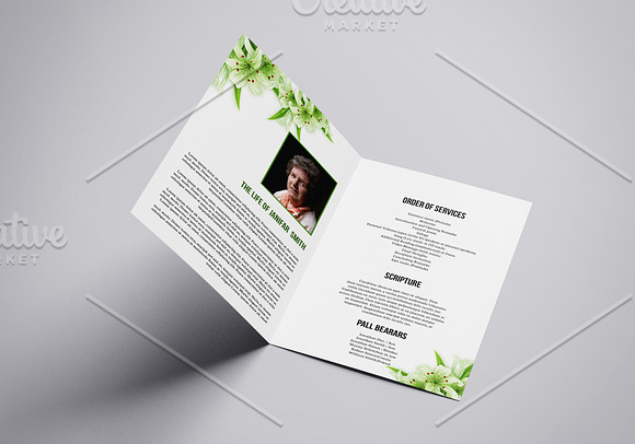 Funeral Program Template - V896 in Brochure Templates - product preview 1