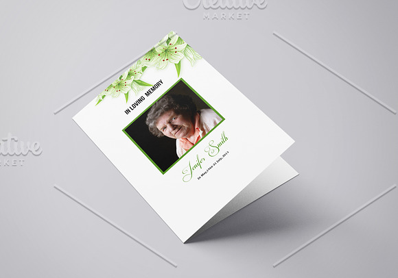 Funeral Program Template - V896 in Brochure Templates - product preview 2