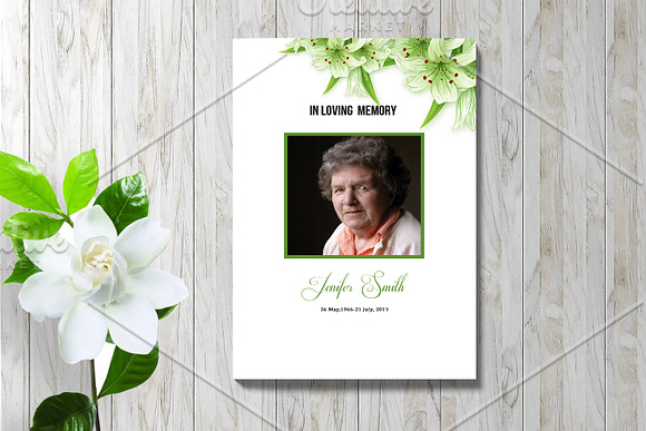 Funeral Program Template - V896 in Brochure Templates - product preview 3