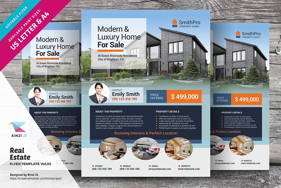 Real Estate Flyer Template Vol.05 in Flyer Templates - product preview 8