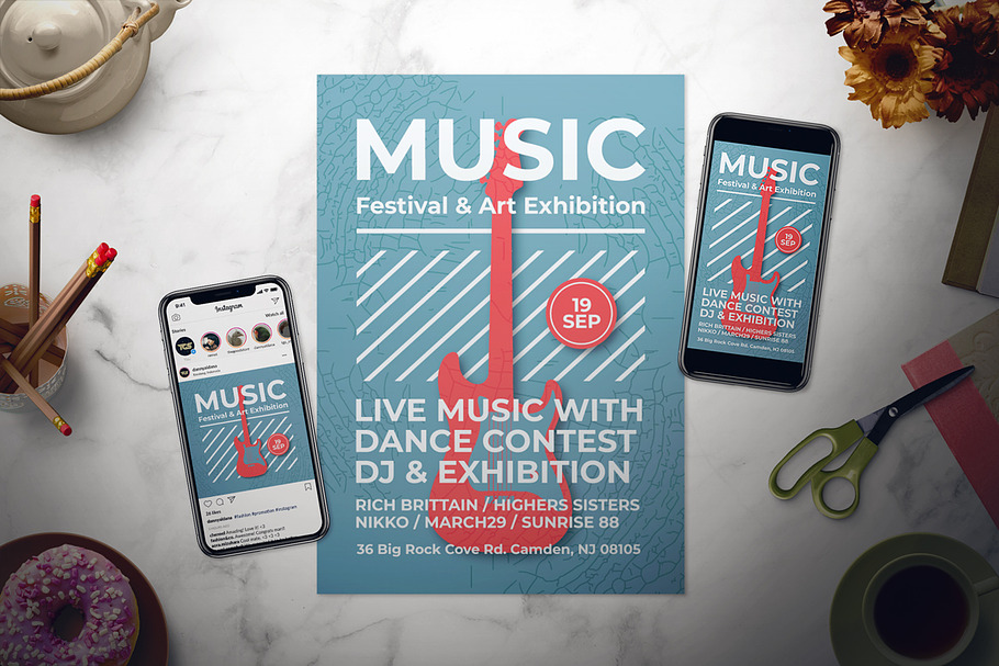 Vintage Music Flyer Set in Flyer Templates - product preview 8