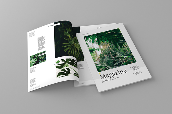 Garden And Leaves Magazine Template in Magazine Templates - product preview 1