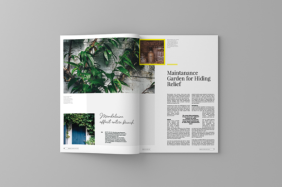 Garden And Leaves Magazine Template in Magazine Templates - product preview 5