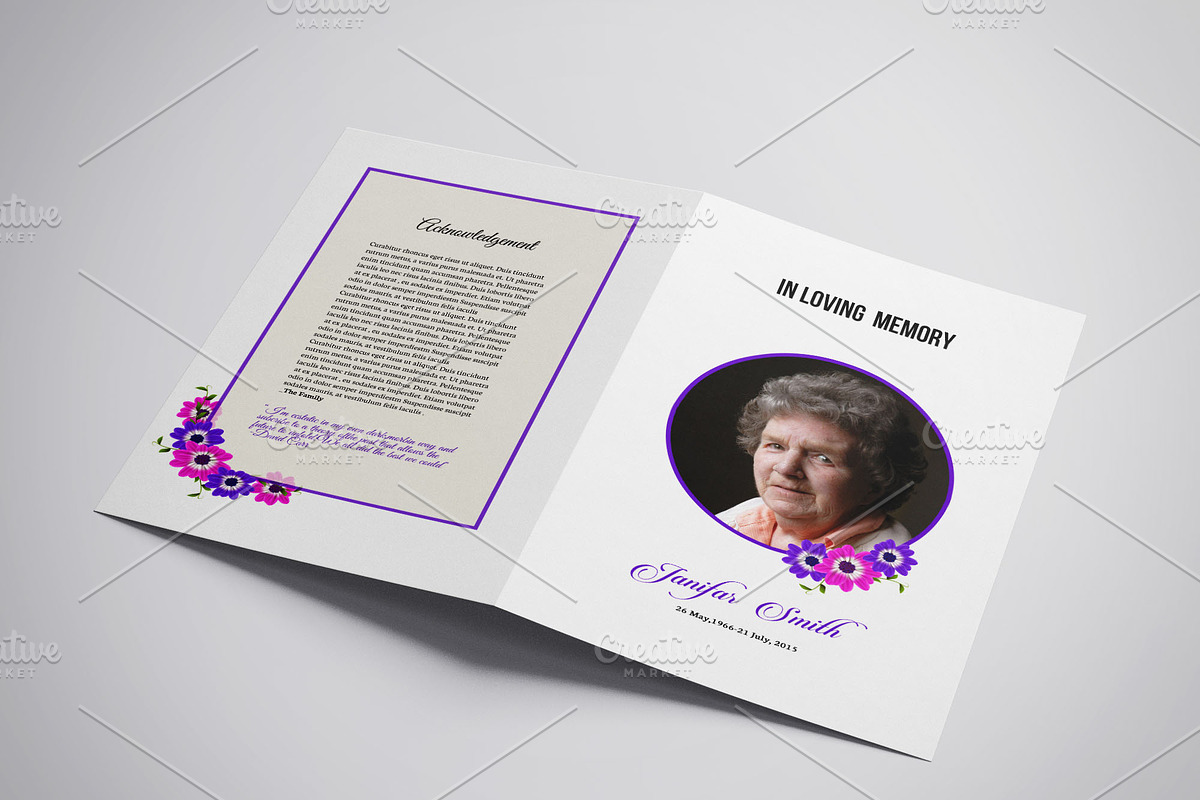 Funeral Program Template - V897 in Brochure Templates - product preview 8
