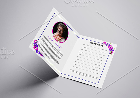 Funeral Program Template - V897 in Brochure Templates - product preview 1