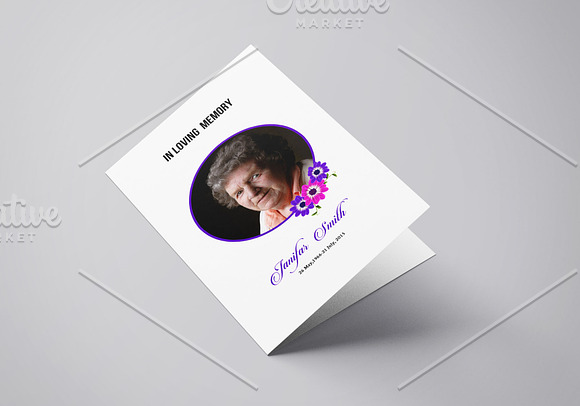 Funeral Program Template - V897 in Brochure Templates - product preview 2