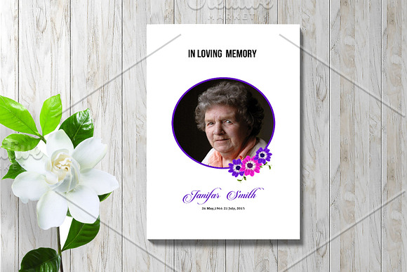 Funeral Program Template - V897 in Brochure Templates - product preview 3