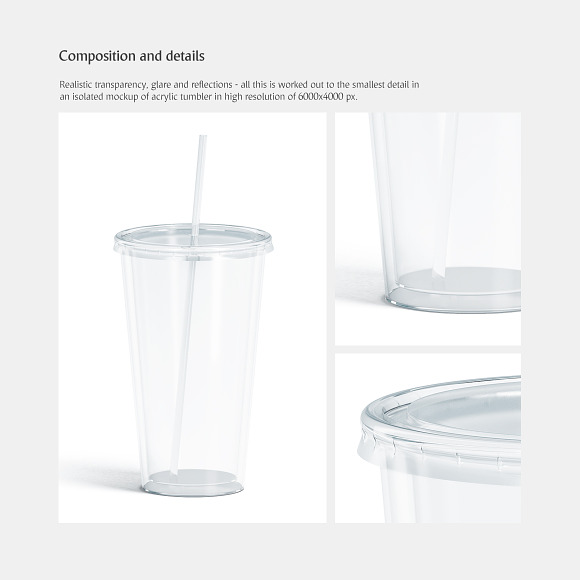Acrylic Tumbler Mockup in Mockup Templates - product preview 1