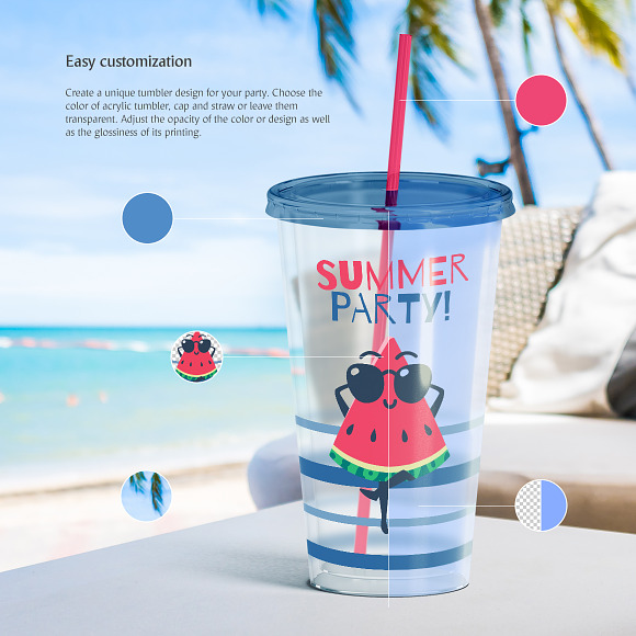 Acrylic Tumbler Mockup in Mockup Templates - product preview 2