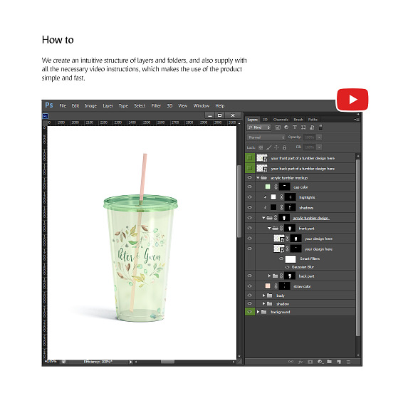 Acrylic Tumbler Mockup in Mockup Templates - product preview 5