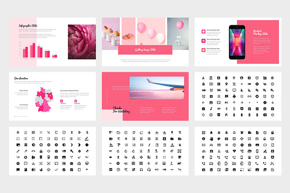 Wazea: Pink Color Tone Google Slides in Google Slides Templates - product preview 12