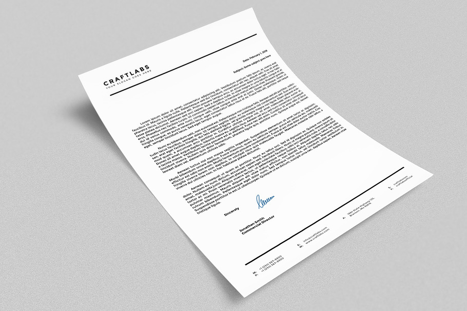 Corporate Letterhead 8 with MS Word in Stationery Templates - product preview 8