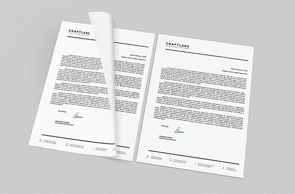 Corporate Letterhead 8 with MS Word in Stationery Templates - product preview 1