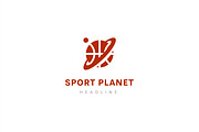 Sport planet logo template.