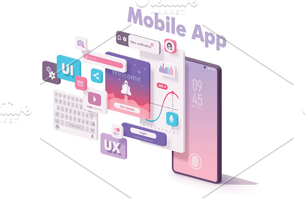 Mobile app creation concept