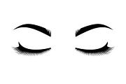 Woman eyes with perfect lashes