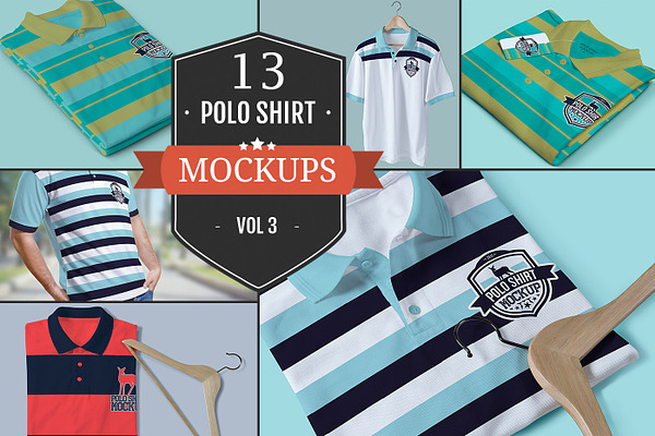 Polo T-Shirt PSD Mockups Vol.3