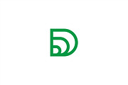D company logo template.